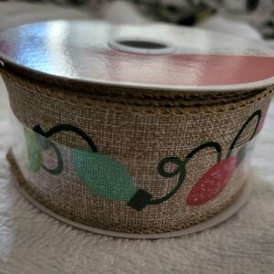 Spool Of Wired Ribbon Christmad Light Design New Unopened